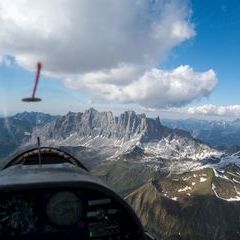 Flugwegposition um 15:00:35: Aufgenommen in der Nähe von Gemeinde Tarrenz, 6464 Tarrenz, Österreich in 2941 Meter